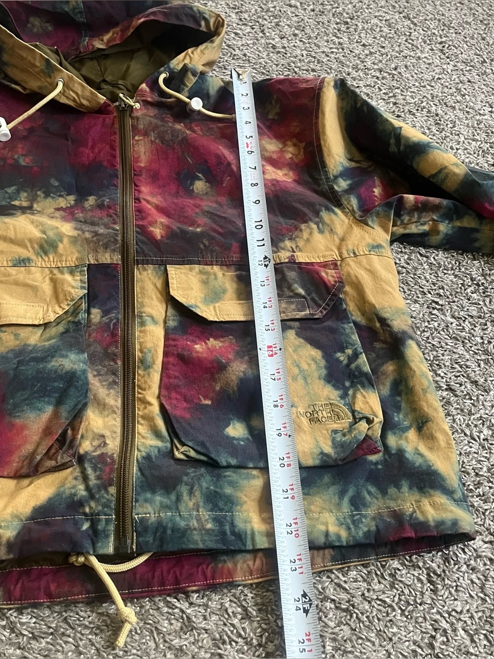 Women's The North Face Ripstop Wind Hoodie Full Zip Tie Dye Antelope Jacket - Picture 8 of 10